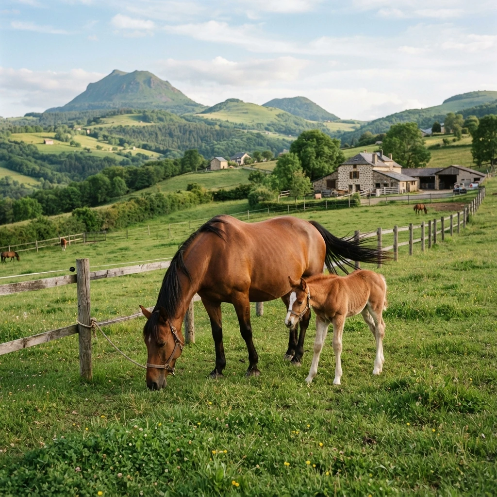 Élevage de chevaux au Ecurie du Chateau d'Ygrande, Ygrande